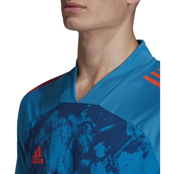 adidas Condivo 20 PrimeBlue Soccer Football Futbol Jersey Blue Orange FI4220 mls - Picture 12 of 13
